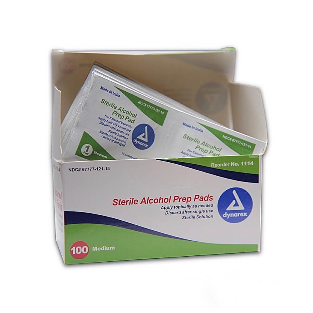 dynarex alcohol prep pads